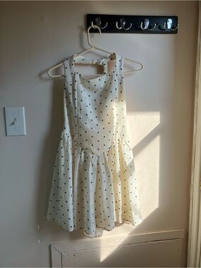 Women’s Polka Dot Sleeveless Cream Dress